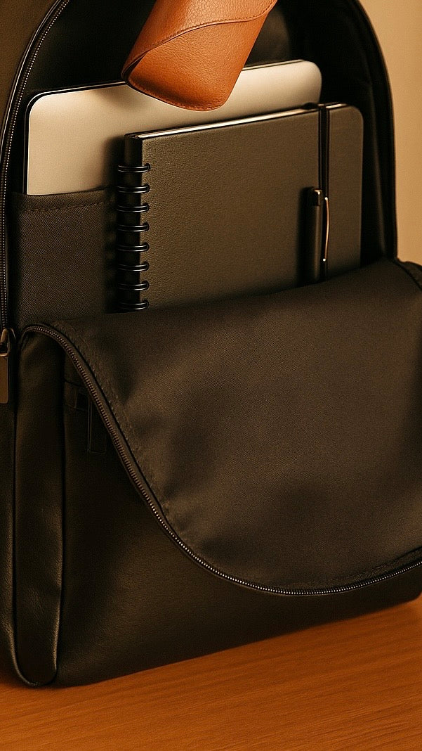Leather Overtop Classic Laptop 16" Backpack S11