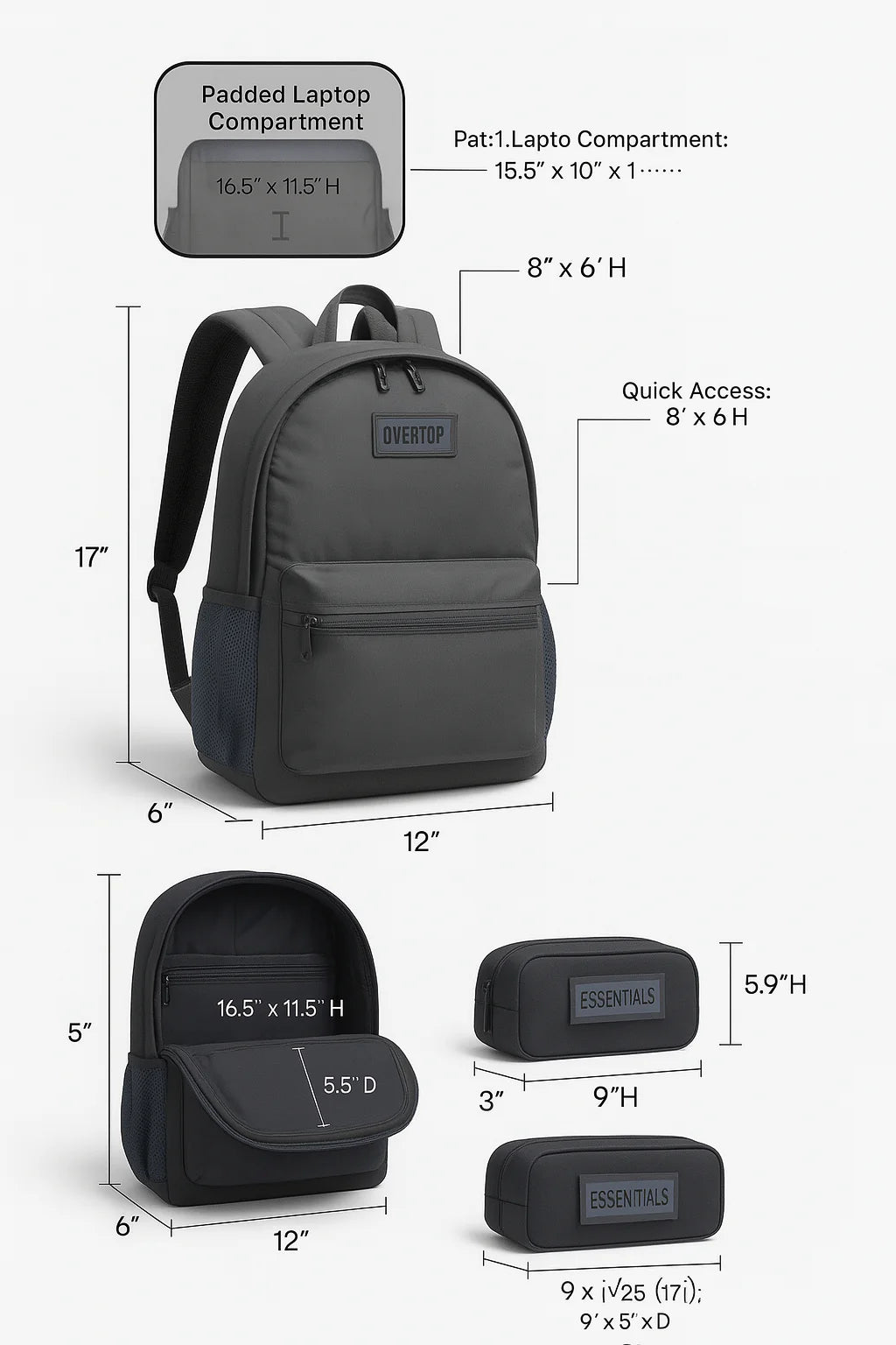 Office / School / University Multi-Purpose Laptop Bag S11