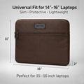 Premium Overtop 16” Laptop Sleeve Case – Soft Padded Protection | Slim & Lightweight
